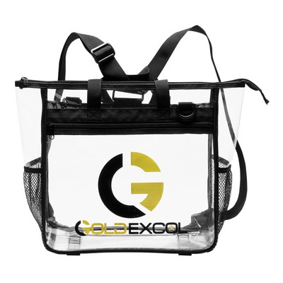 3-in-1 Clear Stadium Backpack Tote Messenger Bag