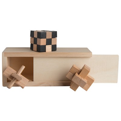 3" 1 Wooden Puzzle Box Set